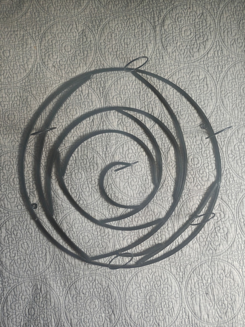 Pottery Barn Black Spiral Metal Wall Art